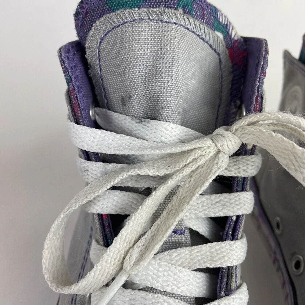 Converse Chuck Taylor All Star Juniors 6Y Grey, Purple Paint Splatter Size 3 US - Picture 5 of 12